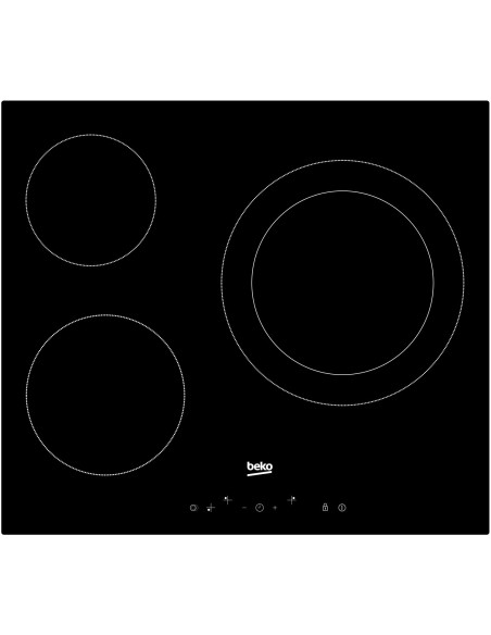 Beko HIC63402T hobs Negro Integrado Cerámico 3 zona(s)