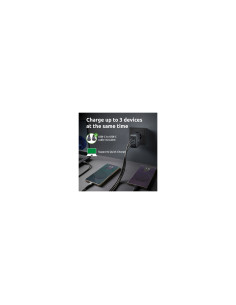 Intenso W100ACC+C520C, Set de adaptador de corriente + cable de carga, 100 W, carga rápida, GaN, carga simultánea de 3 dispositi 2