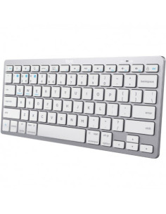 TECLADO COMPACTO INALAMBRICO BLUETOOTH PLATA TRUST