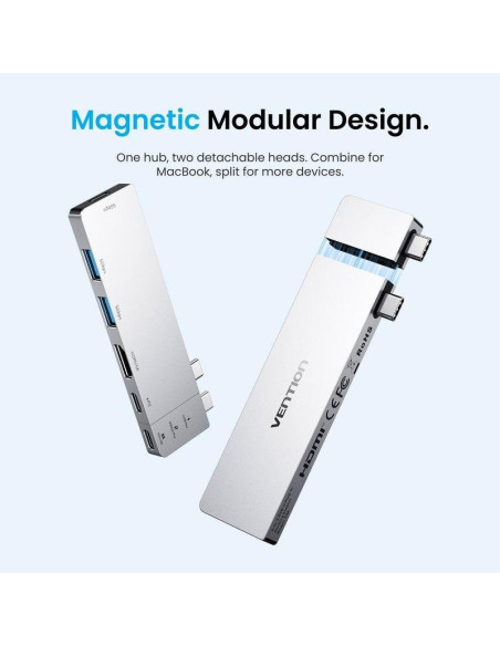 DOCKING USB-C VENTION 1X HDMI 4K/2X USB-A/2X USB-C/1X THUNDERBOLT/1X USB-C PD