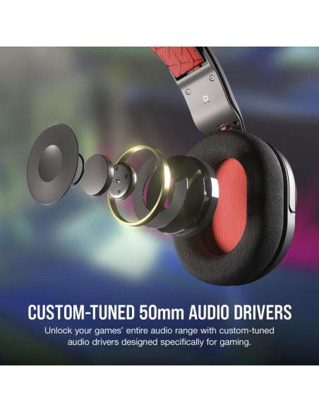 AURICULARES + MICROFONO CORSAIR HS35 USB GAMING HEADSET BLACK