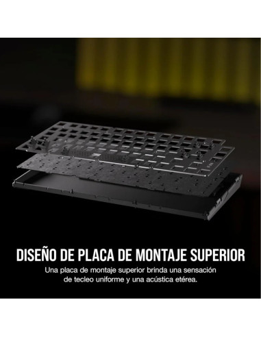 TECLADO GAMING CORSAIR K65 PLUS WIRELESS 75% ICUE RGB BLACK