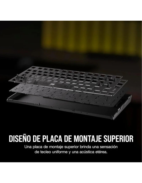 TECLADO GAMING CORSAIR K65 PLUS WIRELESS 75% ICUE RGB BLACK