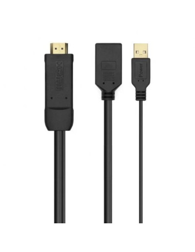 CABLE CONVERSOR 4K AISENS HDMI/MACHO - DISPLAYPORT/HEMBRA 10W 10CM BLACK