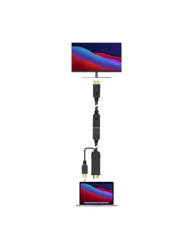 CABLE CONVERSOR 4K AISENS HDMI/MACHO - DISPLAYPORT/HEMBRA 10W 10CM BLACK