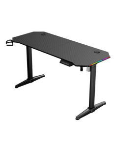 MESA GAMING PRO1600 XL MOTORIZADA FIBRA CARBONO | LUZ RGB SOUND MUVIP