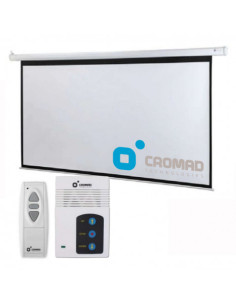 PANTALLA PROYECCION MOTORIZADA 2.40 X 2.40MTR CROMAD
