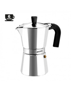 CAFETERA VITRO EXPRES 6 TAZAS ALUMINIO ANTIADHERENTE CALDERIN SIN CANTOS
