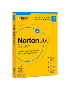 NORTON 360 DELUXE 25GB ES 1 USER 3 DEVICE 1 AÑO L. ELECTRONICA