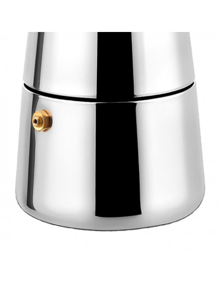 CAFETERA ESPRESSO ITALIANA DE ACERO INOXIDABLE 6 TAZAS MUVIP