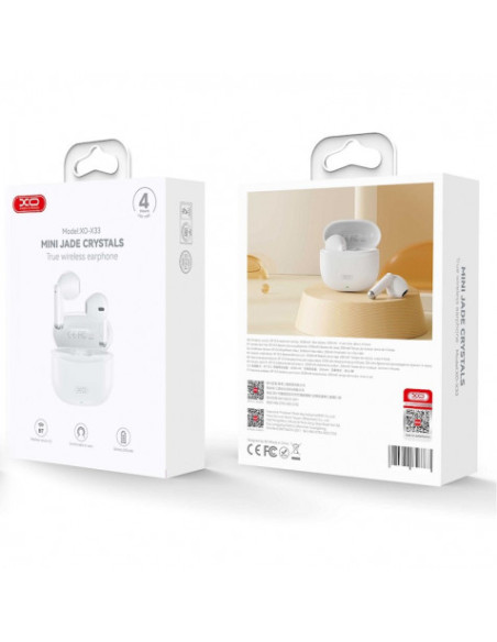 AURICULARES BLUETOOTH TWS X33 BLANCO XO