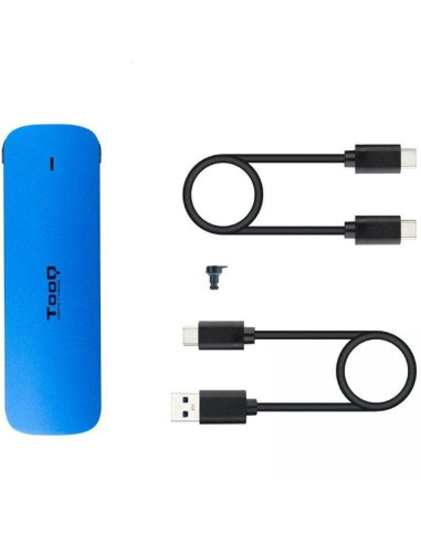 CAJA EXTERNA TOOQ ALUMINIO SSD M.2 NVME USB 3.1 BLUE