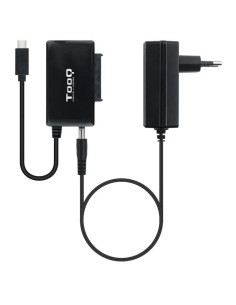 ADAPTADOR USB 3.0 USB-C TOOQ DISCO DURO SATA 2.5/3.5 ALIMENTADOR BLACK 2