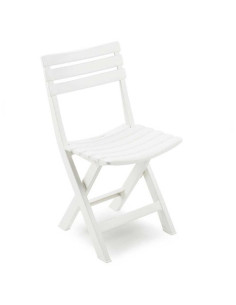 SILLA PLEGABLE DE RESINA BIRKI BLANCA 44X41X78CM