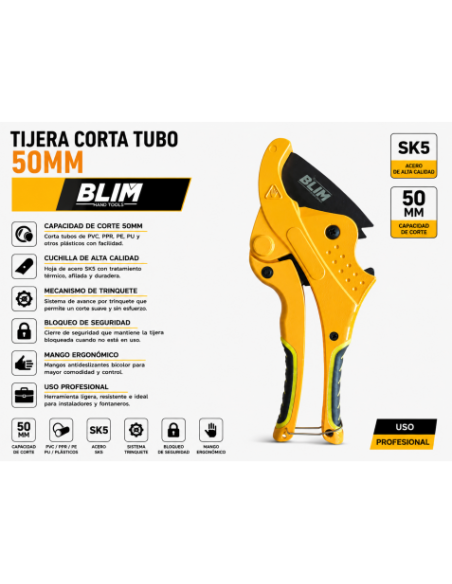 TIJERA CORTA TUBO 50MM BLIM