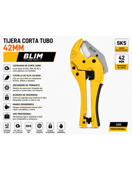 TIJERA CORTA TUBO 42MM BLIM