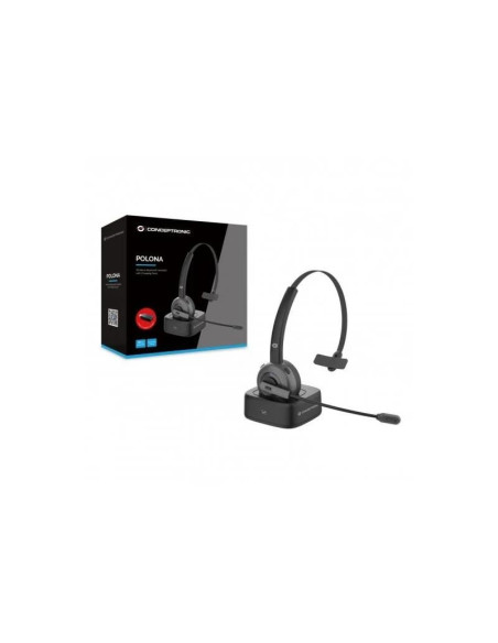 AURICULARES + MICROFONO CONCEPTRONIC CON BASE DE CARGA BLUETOOTH MONOAURAL