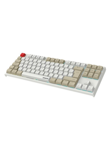TECLADO PHOENIX ROYAL GAMING MECANICO TKL USB RGB WHITE