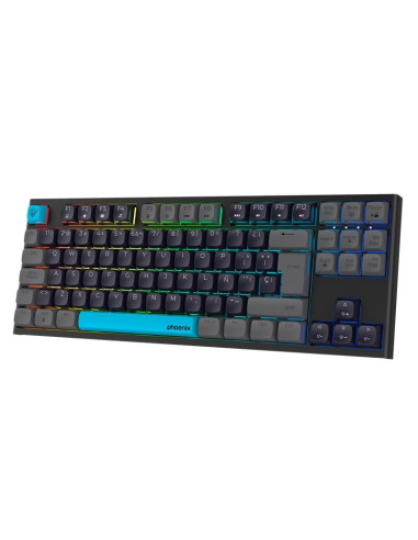 TECLADO PHOENIX ROYAL GAMING MECANICO USB RGB BLACK