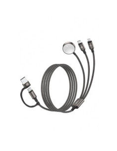 CABLE USB-A/C 3 EN 1 2X USB-C Y CARGADOR MAGNETICO PARA SMARTWATCH CX040 XO
