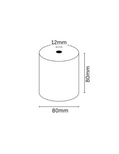 ROLLO PAPEL TÉRMICO 80X80X12MM OQONOS