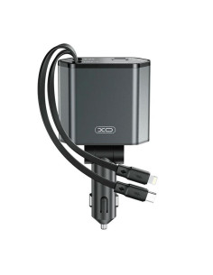 CARGADOR DE COCHE 4 EN 1 104W CABLES RETRACTILES