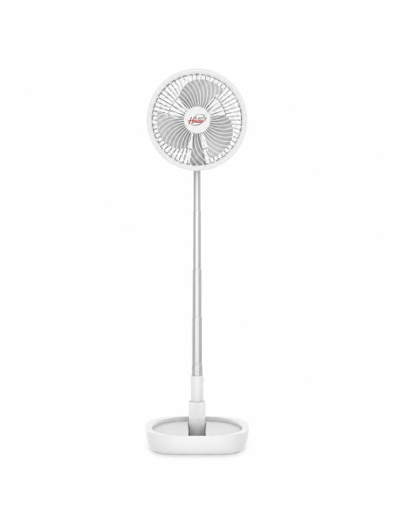 VENTILADOR PORTATIL Y EXTENSIBLE DE BATERÍA PLEGABLE BLANCO