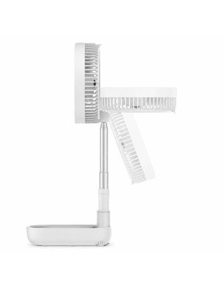 VENTILADOR PORTATIL Y EXTENSIBLE DE BATERÍA PLEGABLE BLANCO