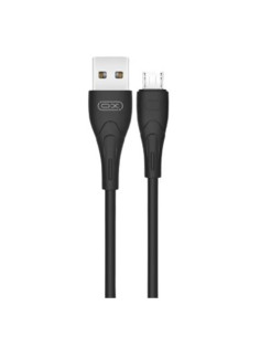 CABLE NB146 CARGA RAPIDA SILICONA USB - MICRO USB | 2.4A | 1 MTR | NEGRO XO