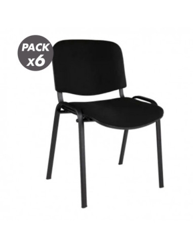 PACK 6 SILLAS CONFIDENTE NEGRAS MUVIP
