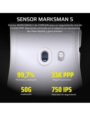 RATON GAMING CORSAIR SABRE PRO ULTRALIGHT WIRELESS WHITE