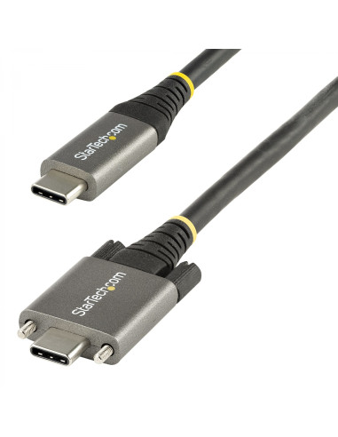 StarTech.com Cable de 1m USB-C con Tornillos Laterales de Fijación -