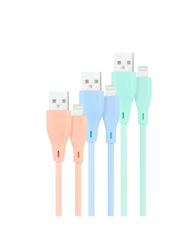 Nanocable 3 Cables Lightning a USB 2.0, Lightning/M-USB A/M, Rosa,