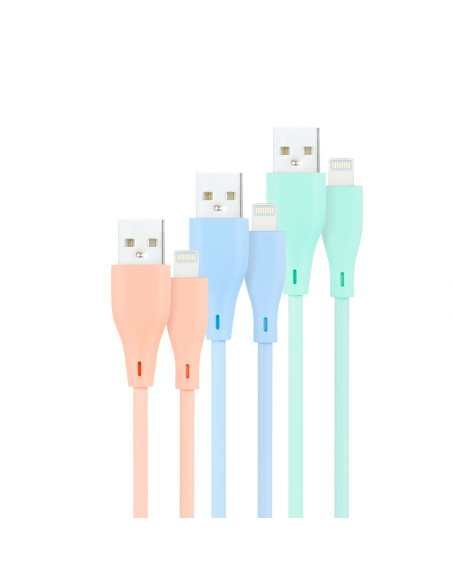 Nanocable 3 Cables Lightning a USB 2.0, Lightning/M-USB A/M, Rosa,
