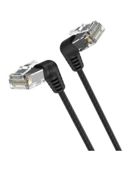 CABLE DE RED CAT6A UTP 1M VENTION ACODADO BLACK