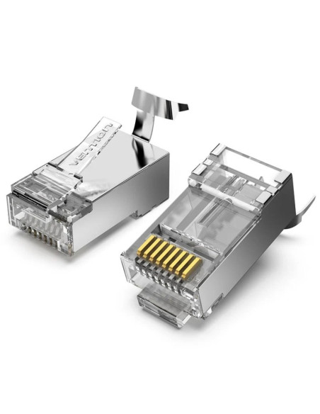 CONECTOR BOLSA 10UD RJ45 VENTION MACHO CAT7 FTP