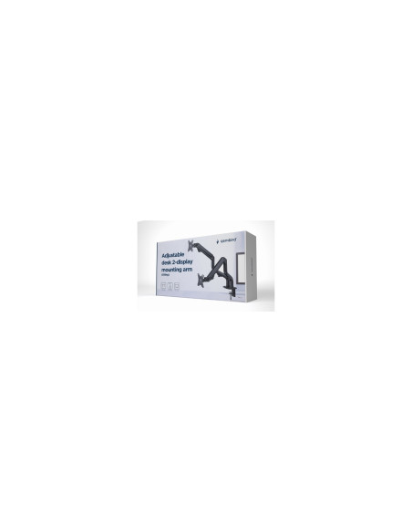 Gembird MA-DA2-02 soporte para monitor 81,3 cm (32") Negro Escritorio