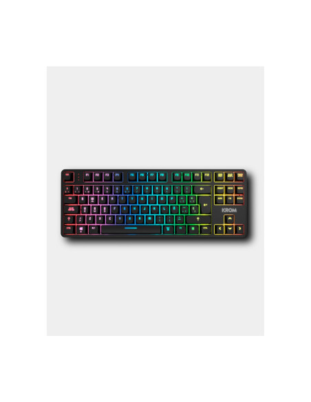 Krom NXKROMKERNELPROSP teclado Juego USB + RF Wireless + Bluetooth QWERTY Español Negro, Blanco