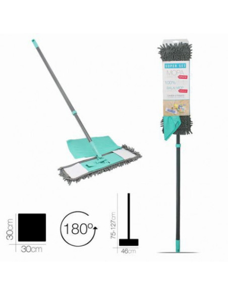 SET MOPA CON BAYETA MICROFIBRAS CON MANGO EXTENSIBLE