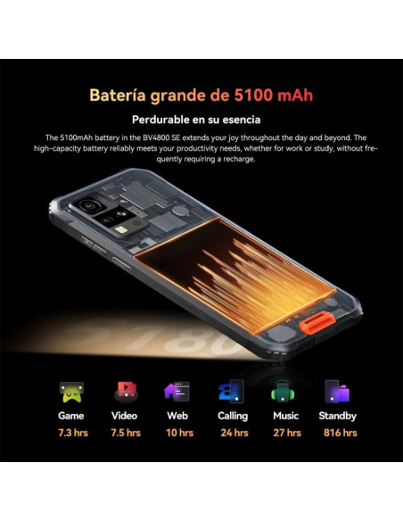 SMARTPHONE BLACKVIEW BV4800SE 4GB RAM + 8GB RAM 64GB ROM NEGRO
