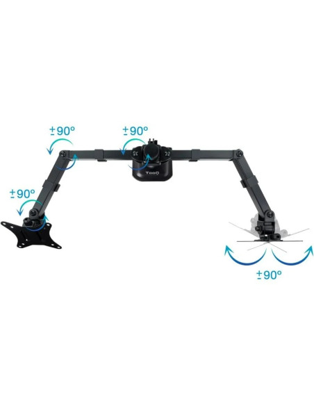 SOPORTE DE MESA TV/MONITOR TOOQ 17-27 2 BRAZOS BLACK