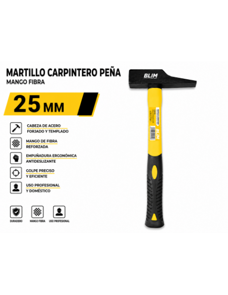 MARTILLO CARPINTERO PEÑA 25MM MANGO FIBRA BLIM