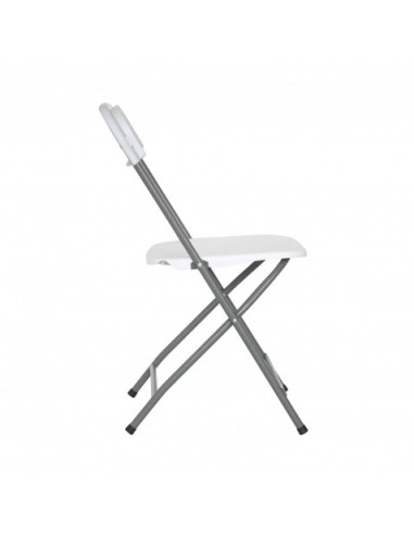 SILLA RESINA PLEGABLE 80X50X45CM BLANCA SUNGARDEN