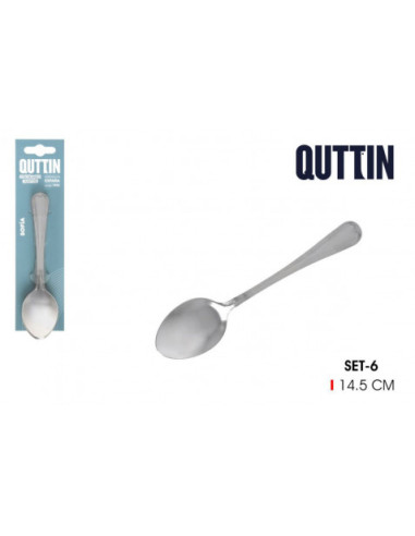 SET 6 CUCHARAS POSTRE 1.5MM QUTTIN