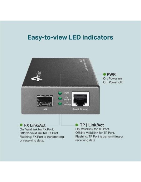 CONVERSOR TP-LINK RJ45 A FIBRA