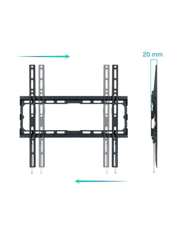 SOPORTE PARED TV MONITOR TOOQ 32-70 45KG BLACK