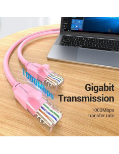 CABLE DE RED CAT.6 UTP 1M VENTION ROSE 2