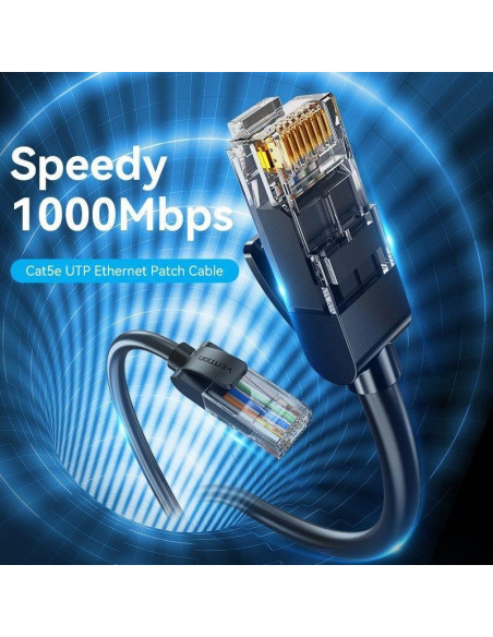 CABLE DE RED CAT.6 UTP 5M VENTION BLACK