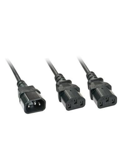 Lindy 30039 cable de transmisión Negro 2 m C14 acoplador Acoplador