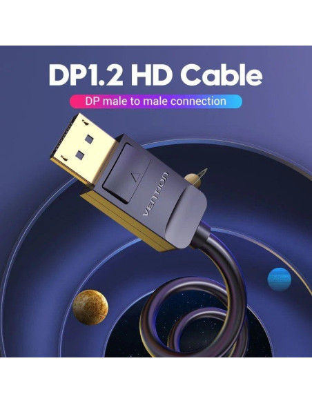 CABLE CONVERSOR VENTION DISPLAYPORT/M - HDMI/M 4K 5M BLACK